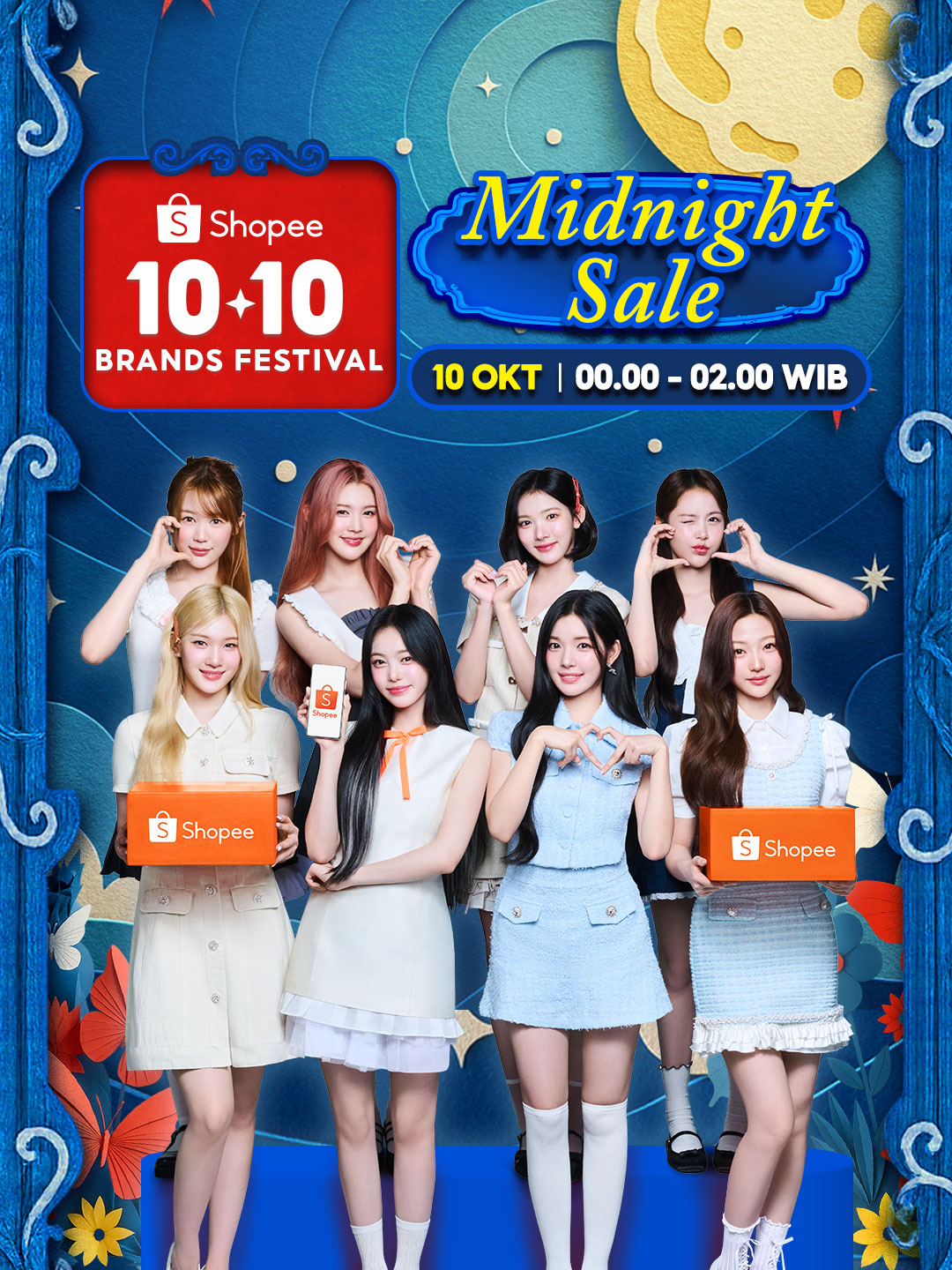 MALAM INI!! Jangan sampai kelewatan Shopee 10.10 Brands Festival Midnight Sale!  Promo Puncak Shopee 10.10 Brands Festival bakalan mulai duluan di tanggal 9 Oktober, MALAM INI pukul 20.00 WIB loh! Di Shopee 10.10 Midnight Sale nanti akan ada Flash Sale iPhone RP10 Tiap 10 Menit, Shopee Mall Semua Produk Diskon 12% s/d 1JT, Voucher 99% s/d 100RB Tiap 10 Menit dan Gratis Ongkir Rp0. Yuk, belanja sekarang bareng @hearts2hearts 💕 #SHOPEExHearts2Hearts #LebihHematLebihCepatDiShopee