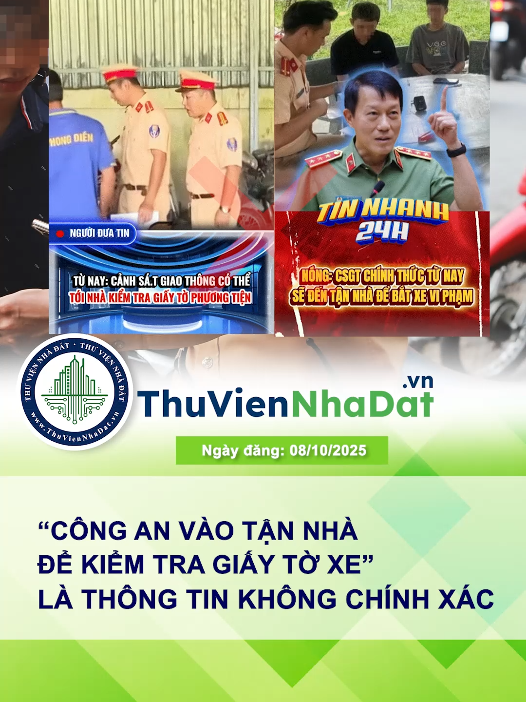 “Công an vào tận nhà để kiểm tra giấy tờ xe” là thông tin không chính xác #ThuVienNhaDat #learontiktok #hoccungtiktok #TVNĐ