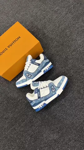 Blue & White Lv trainers 🥶#menfashion #fashiontiktok #luxury #fyp #viral 