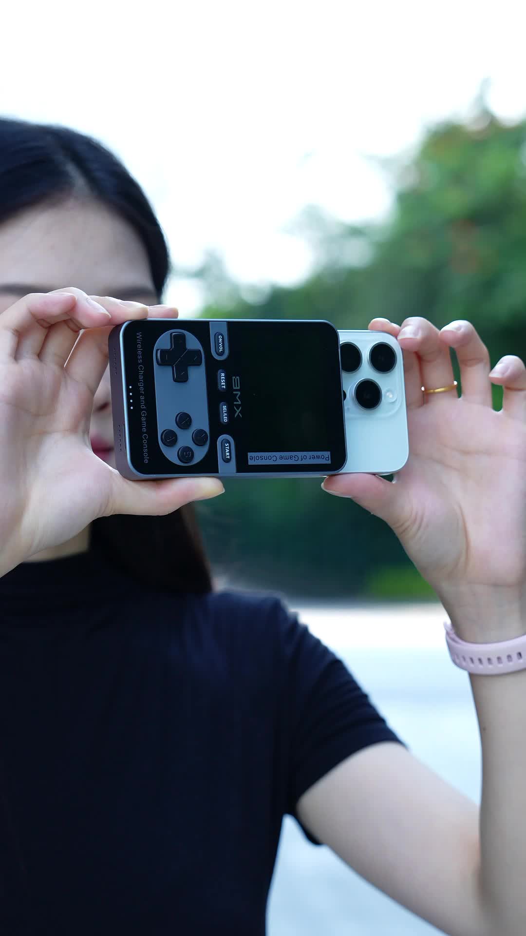 BMX Máy chơi game di động 5000mAh, hơn 500 trò chơi cổ điển, màn hình chống chói, sạc nhanh PD 22.5W, thiết kế đa năng, lý tưởng cho người yêu thích game cổ điển 