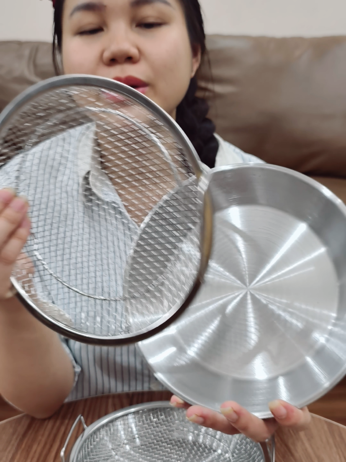 Set Khay Kèm Vỉ Lọc Dầu Chất Liệu inox #khaydungthucan #khaykemvilocdau #tiktokshop #cotiennhacua98 