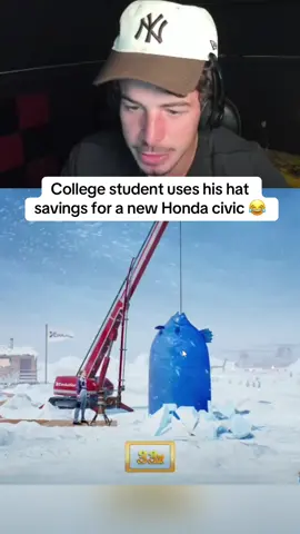 College student uses his hat savings for a new Honda civic  #fyp #streaming #streamer 