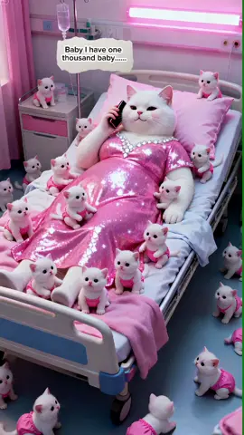 white fatty cat gave birth to over 1000 babies #catvideos #chubbycats #catstory #aicatstory