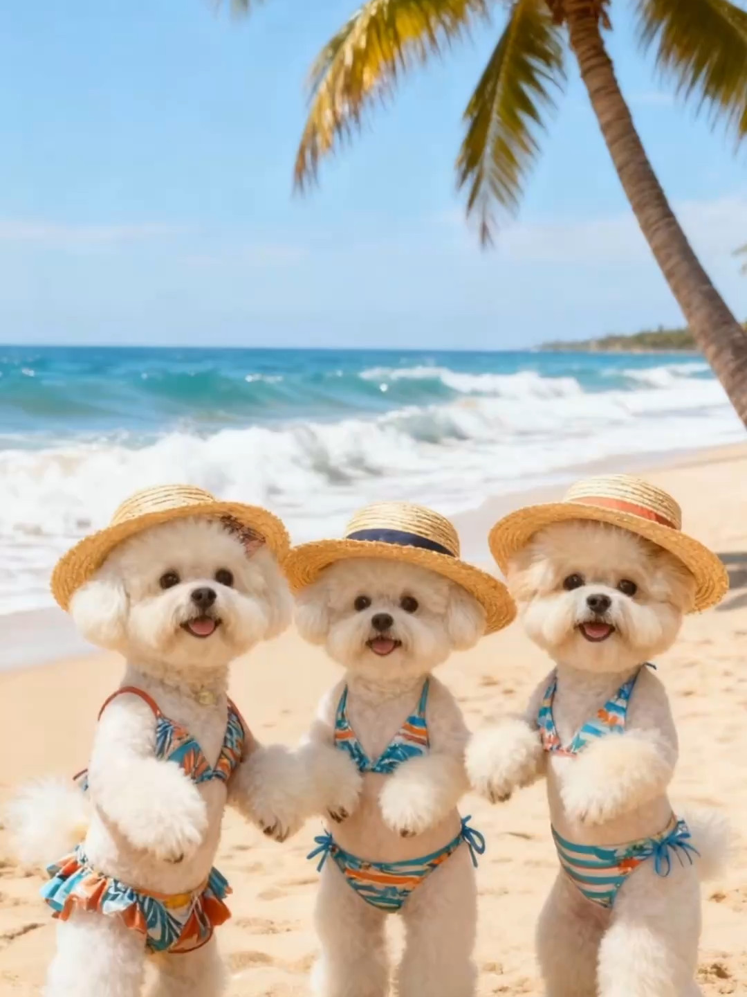 What lovely three puppies! It's fascinating to dance. Made with Kling 2.5 Turbo. Try it to make your dog jump out of the dynamic dance. #klingai #klingaiturbo #doglover #puppy #cutedog #dogdance