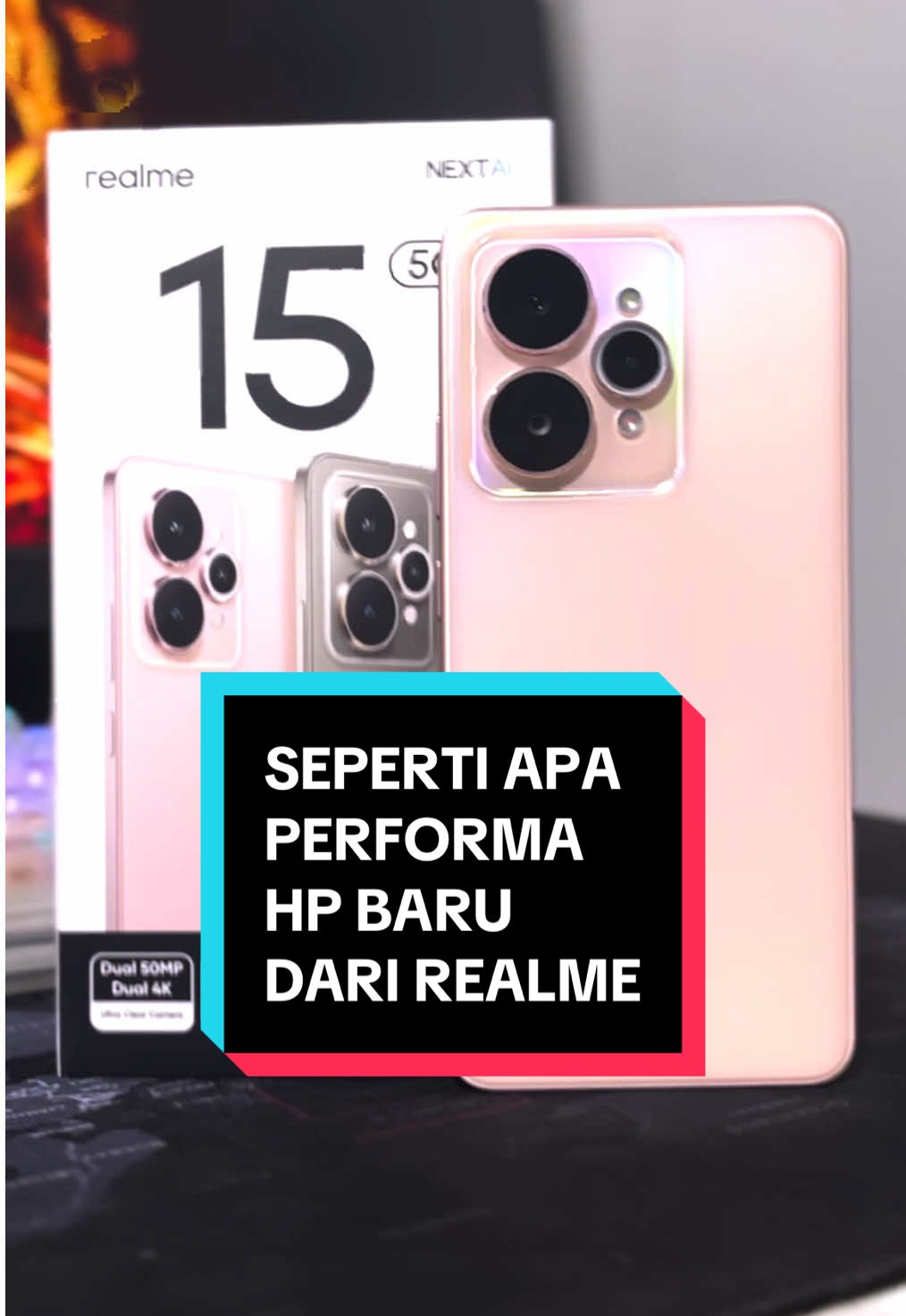 Hp baru dari @realme Official Indonesia ini bener bener bikin aku amaze sih berkat AI Genie nya yang udah canggih banget #realme15Series5G #AINightOutPhone #LiveRealInEveryShot 