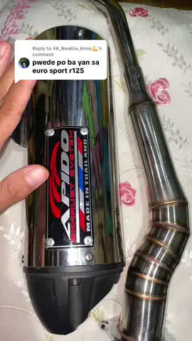 Replying to @4K_Newbie_Army💪  Apido Muffler Pipe For XRM125 /XRM110 carb/Raider150 carb /RS125carb/fi(chrome/ black) 1Set#fyp #muffler #highquality #solid #legit 