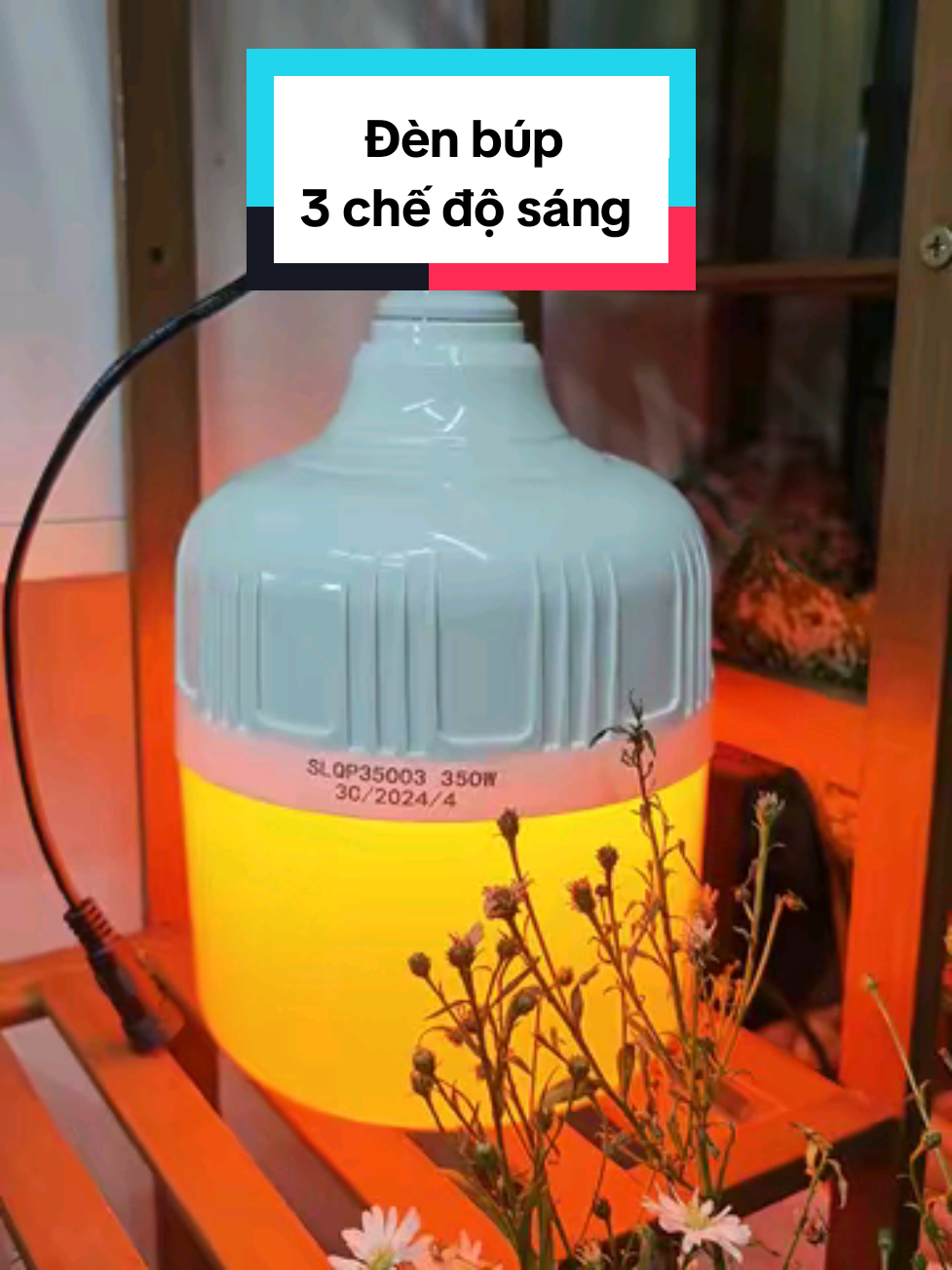 Đèn búp 3 chế độ sáng  Giá rẻ, bảo hành 1 năm  #denbup #denbupnangluongmattroi #denduoimuoi #dennangluongmatroi #solarlights 