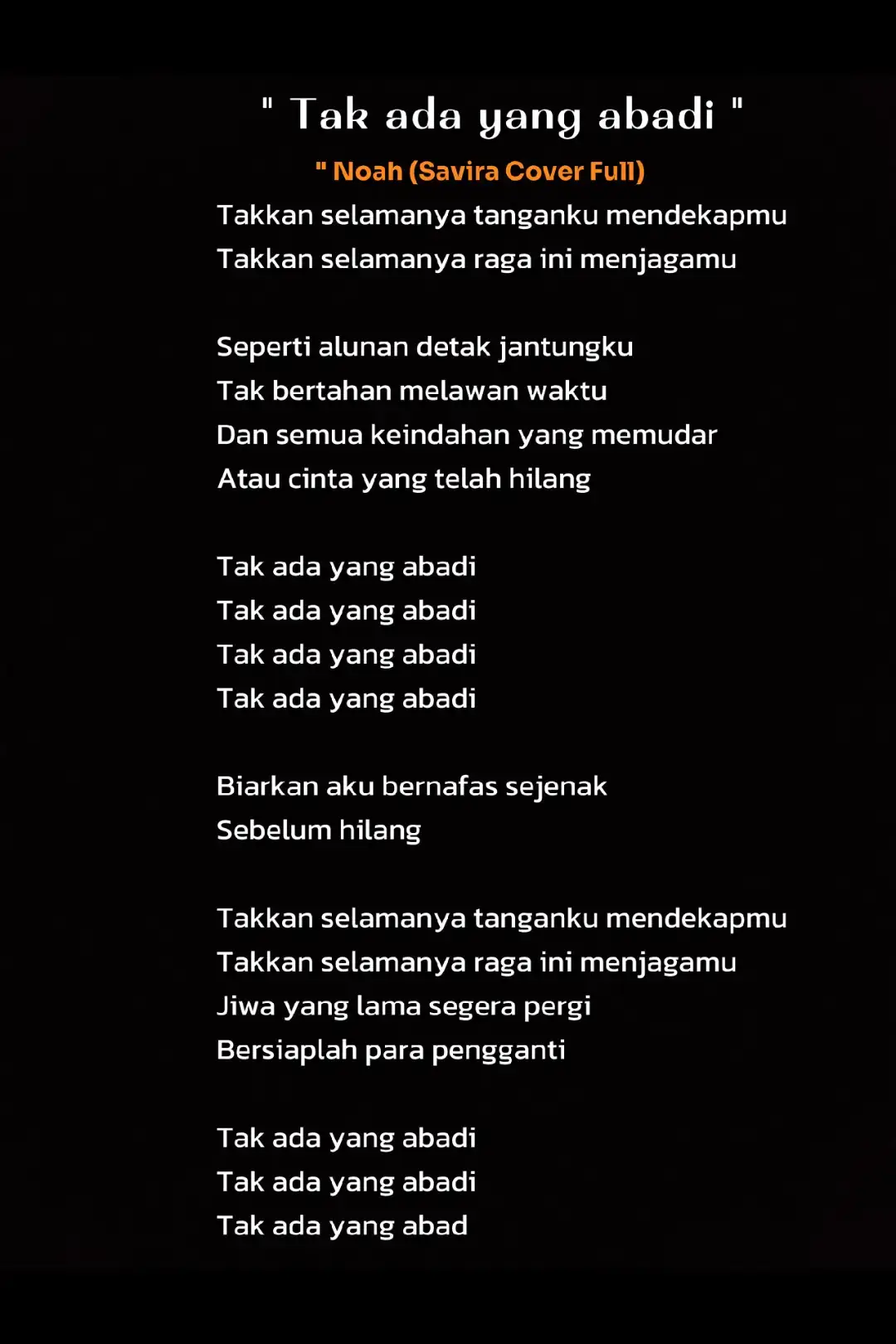#fyp #liriklagu #takadayangabadi #noah #fyppppppppppppppppppppppp 