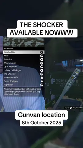 Gunvan location and what’s inside of it from the 2nd of October to the 8th of October. Bro this week is INSANE 2 Alien guns (the widowmaker and the up-n-atomizor) and the SHOCKER as well this is the second year with the shocker and it being in the gun van is insane. This week is honestly gonna get a 10/10 because ts is INSANE. #GTAOnline #FYP #x0x_wilkinson #gunvan #gunvanlocation 