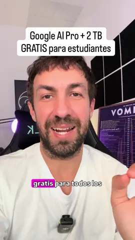 ¡Atención estudiantes! Acaba de lanzarse Google AI Pro con 2 TB GRATIS para quienes demuestren ser estudiantes 📚✨ ¿Te imaginás tener almacenamiento de 2 TB para clases, trabajos y proyectos mientras usás la inteligencia artificial más potente de Google para ayudarte a estudiar? Esto es lo que incluye: • Acceso ampliado al modelo Gemini 2.5 Pro • Funciones avanzadas como Deep Research, generación de quizzes, resúmenes, audio, etc. • 2 TB para usar en Drive, Gmail y demás servicios de Google El sitio es gemini.google/students y se puede acceder también desde mi link en bio