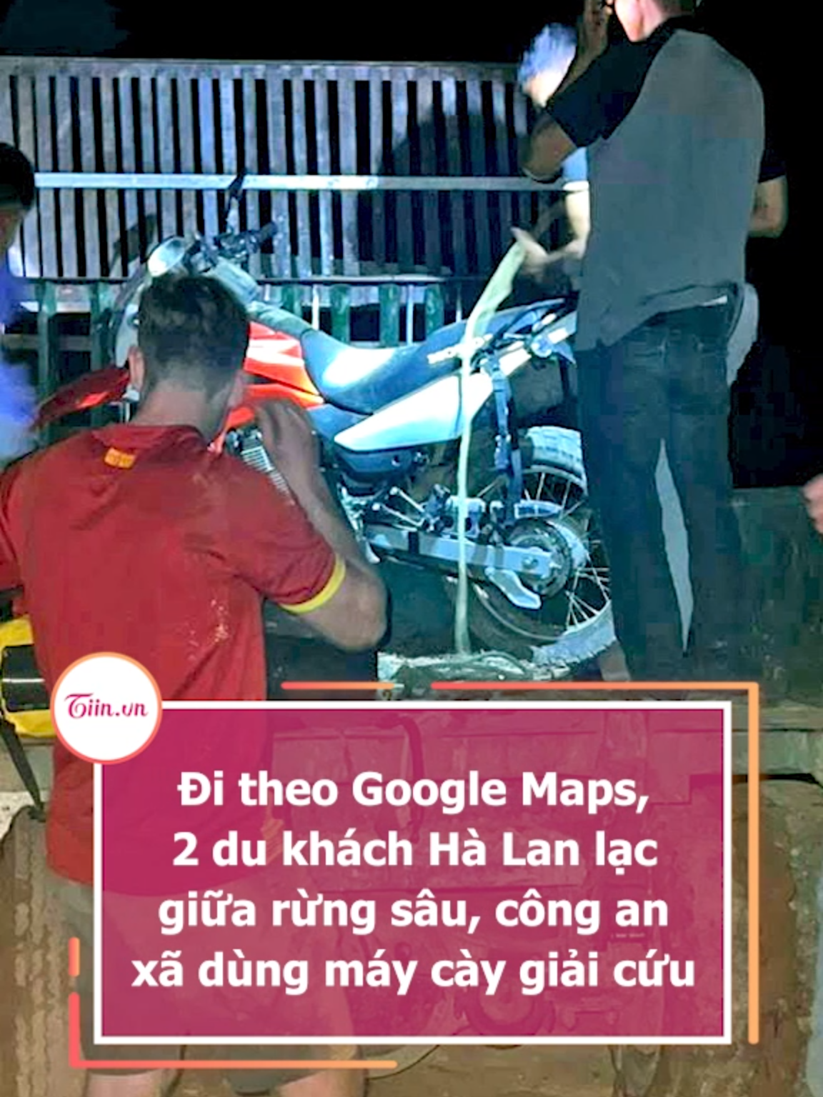 Đi theo Google Maps, 2 du khách Hà Lan lạc giữa rừng sâu, công an xã dùng máy cày giải cứu #tiinnews