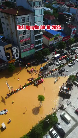 Thái Nguyên ngày 08-10-2025 . Thương lắm bà con ơi , mong tất cả mọi người trong khu vực chịu ảnh hưởng của bão , lũ đều Bình An #drone #dji #flycamvietnam #djimini3pro  #flycam4k 