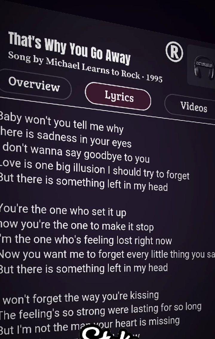 That's Why You Go Away 🎶 | Karaoke  #thatswhyyougoaway #michaellearnstorock #lyrics #karaoke #songlyrics100202 