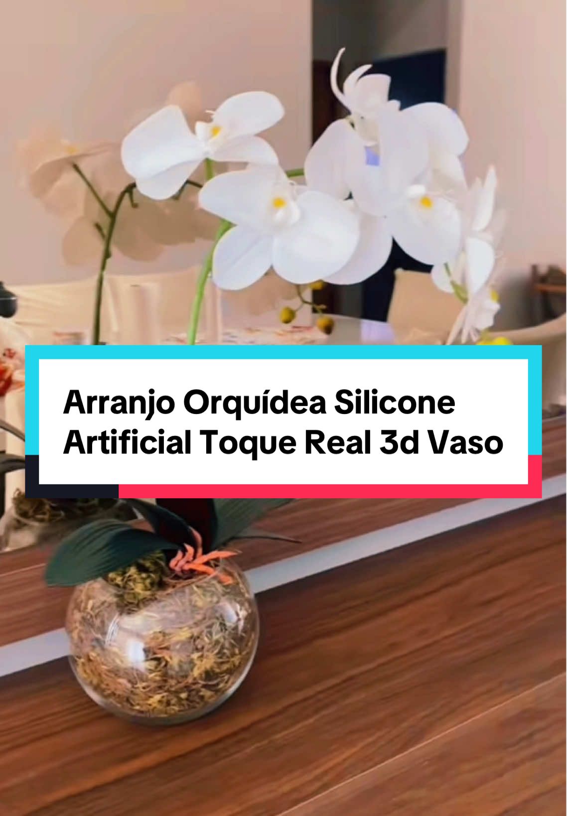 Arranjo Orquídea Silicone Artificial Toque Real 3d Vaso #arranjosflorais #arranjosflorais #arranjo #arranjos #arranjodeflores 