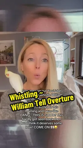 Whistling~ William Tell Overture  Check out our YouTube, Nico and Nari, for more Parrot whistle training videos. Even if you don’t have a bird, you will be entertained 😉🥰 We JUST hit 11k subscribers.. we would love your support there!🫶