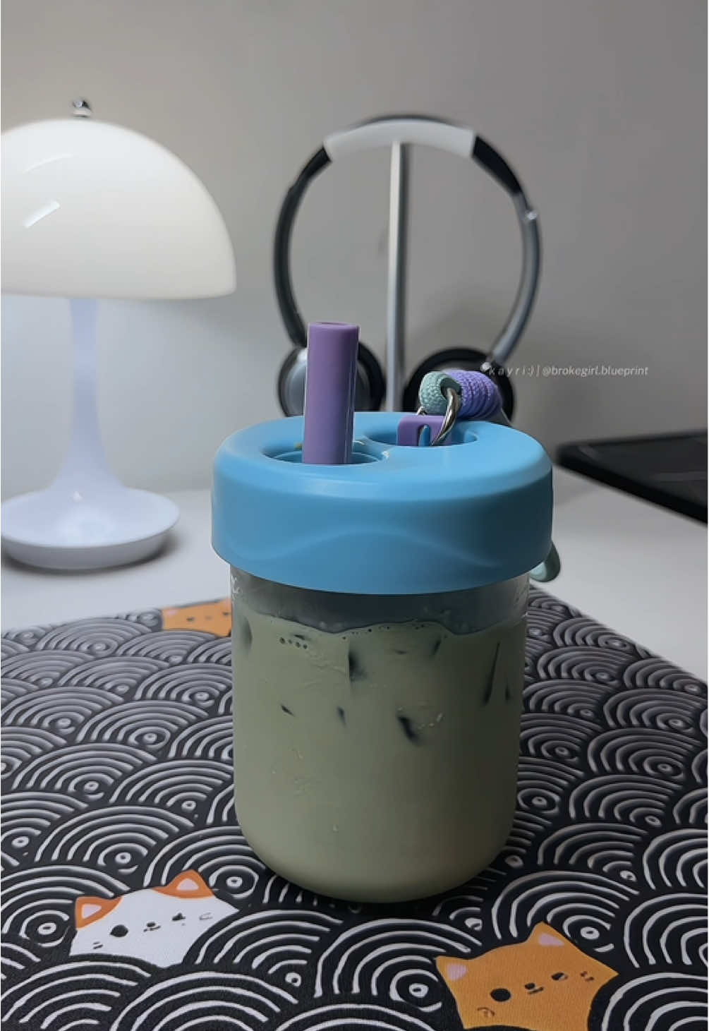 my cutest matcha buddy ✨  #tumbler #tumblersoftiktok #leakproof #cutetumbler #sippycup 