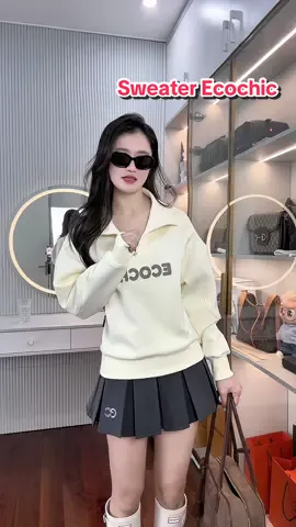 Áo Sweater ECOCHIC HaftZip #aosweater #ecochic #newcollection #quynhchanhsa 