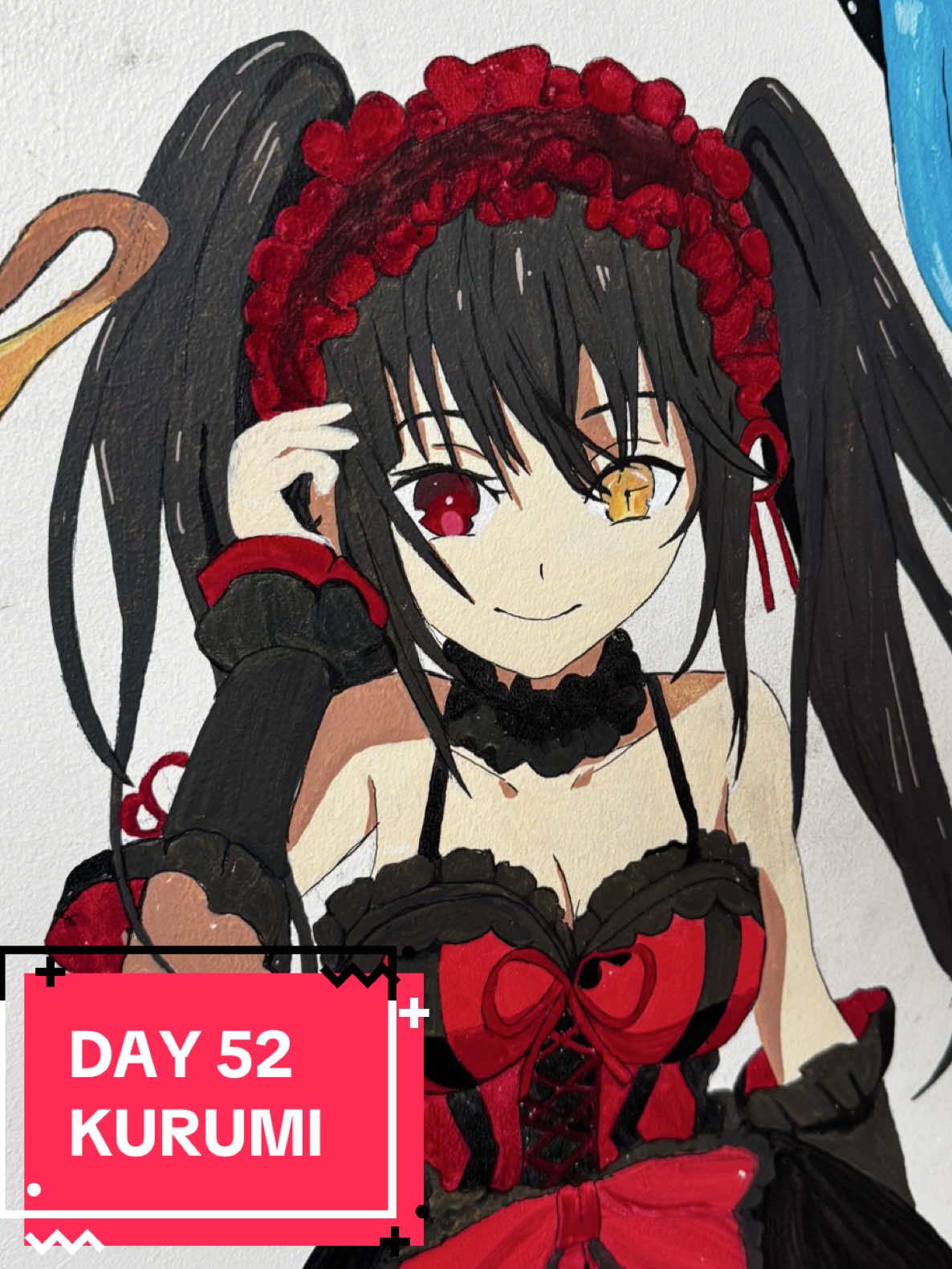 Day 52 of my anime wall project! Today’s addition: Kurumi Tokisaki 🕰️❤️ from Date A Live! The Spirit of Time has arrived… and she’s breathtaking  #KurumiTokisaki #DateALive #anime #fyp #kurumi     