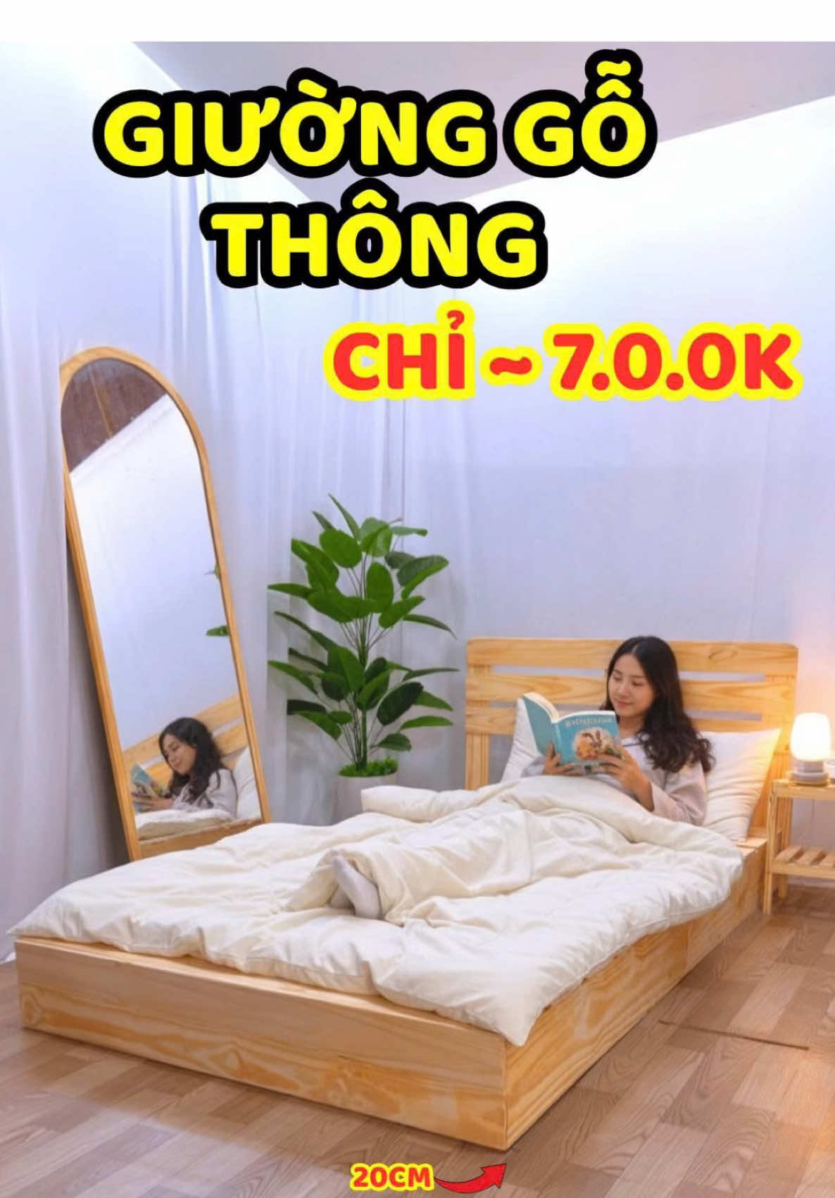 Giường Ngủ Gỗ Thông Chất Lượng Giá Lại Phải Chăng#tiktokvideo #noithat #giườngpalletdecor #TikTokAwardsVN 
