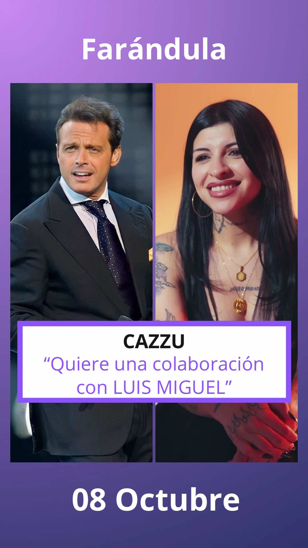 CAZZU quiere colaboración con LUIS MIGUEL #cazzu #luismiguel 