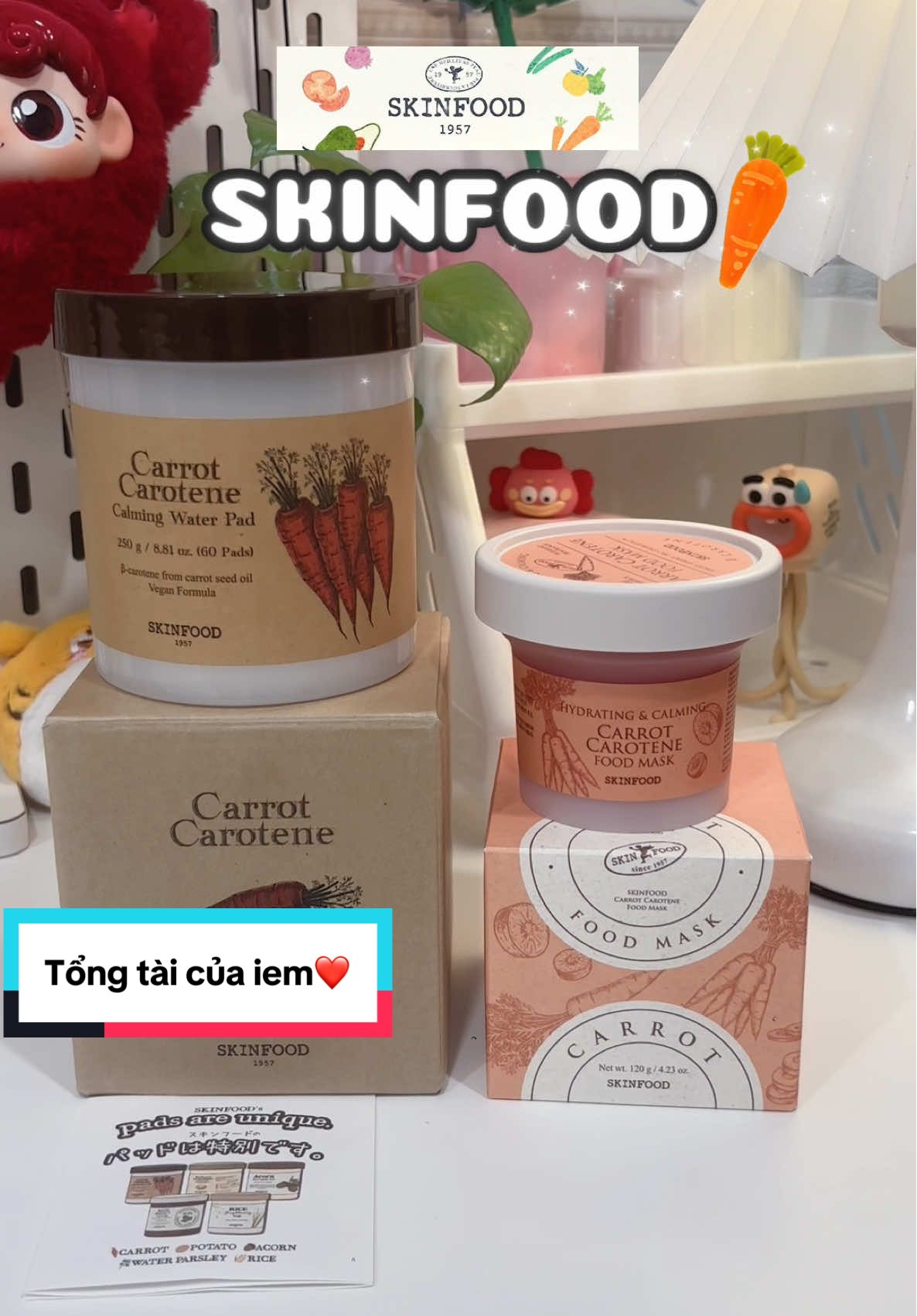 Tổng tài ghé thăm lần 2… mãi yêu ạ @skinfood_global @SKINFOOD VIỆT NAM #skinfood #tonerpadskinfood #goclamdep #fyp #beauty  