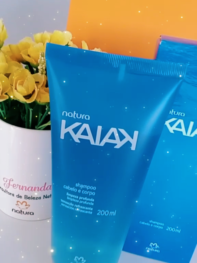 Shampoo cabelo e corpo Kaiak masculino Natura 🩵 #empreendedorismofeminino #consultoradebeleza #natura 