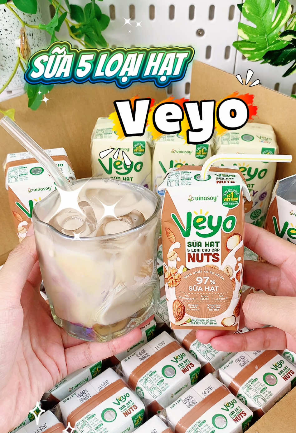Sữa hạt Veyo nhà Vinasoy thơm ngon từ 5 loại hạt Óc Chó - Macca - Hạnh nhân - Hạt dẻ cười - Yến Mạch🥛✨ #veyo #suahat #suahatveyo #vinasoy #suahatdinhduong 