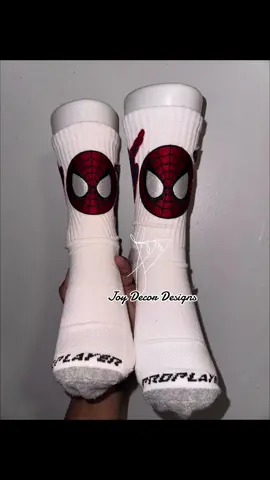 Custom Spiderman slouch/junk socks done by JDD!  #junksocks #custom  #customsocks #spiderman #sloutchsocks