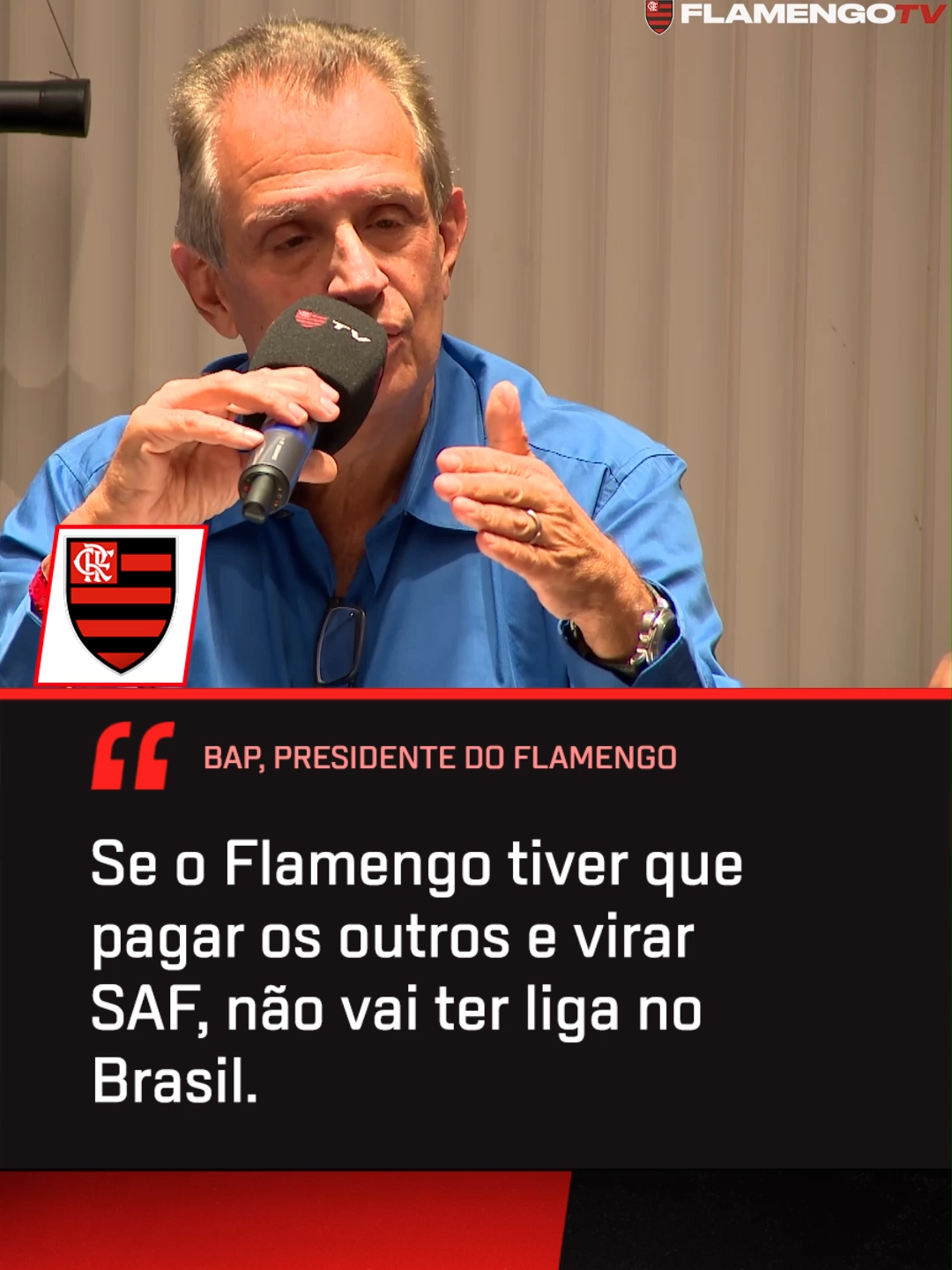 Em reunião do Conselho Deliberativo do Flamengo realizada na noite da última terça-feira (7), Luiz Eduardo Baptista, o BAP, presidente do Rubro-Negro, falou sobre as polêmicas que têm tomado conta das notícias do clube em relação à formação de uma liga no Brasil e foi enfático: 