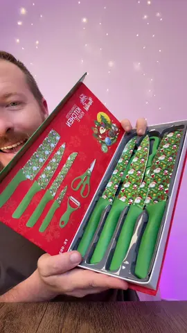 Kit de Facas Natalinas 6 Peças