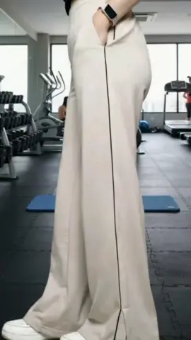 PORTICO - Jean Flare High Waist Baggy Loose Pants Korean Style Terry - Celana Panjang Wanita#rekomendasi #celanapanjang #celanaolahraga #fyp 