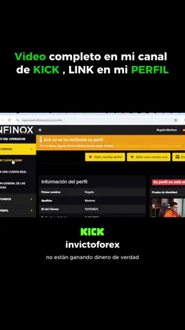 ¿Quieres aprender cómo generamos ingresos reales desde el mercado? Mira el video completo en mi canal de Kick 🔥 Accede ahora desde el link de mi perfil. #ForexLatino #Trading #EducacionFinanciera #GananciasReales