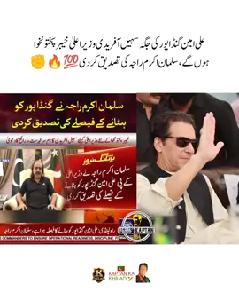 علی امین گنڈا پور کی جگہ سہیل آفریدی وزیراعلیٰ خیبر پختونخوا ہوں گے، سلمان اکرم راجہ کی تصدیق#teamkaptantiktok #imrankhan #imrankhanpti #imrankhanzindabad #imran 