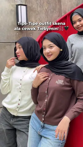 Favorit kalian outfit nya siapa nii?😎🖤  komen namanya yang banyak!!🤫 In frame: Daisy Cardigan & Orchid Sweater, check out di @tiebymin official 