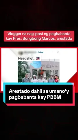 #FrontlinePilipinas | Kalaboso ang isang vlogger na nag-post ng pagbabanta umano kay Pres. Bongbong Marcos. Depensa niya, nagkomento lang aniya siya sa larawan ng Pangulo. | via Dave Abuel #News5 #NewsPH #BreakingNewsPH 