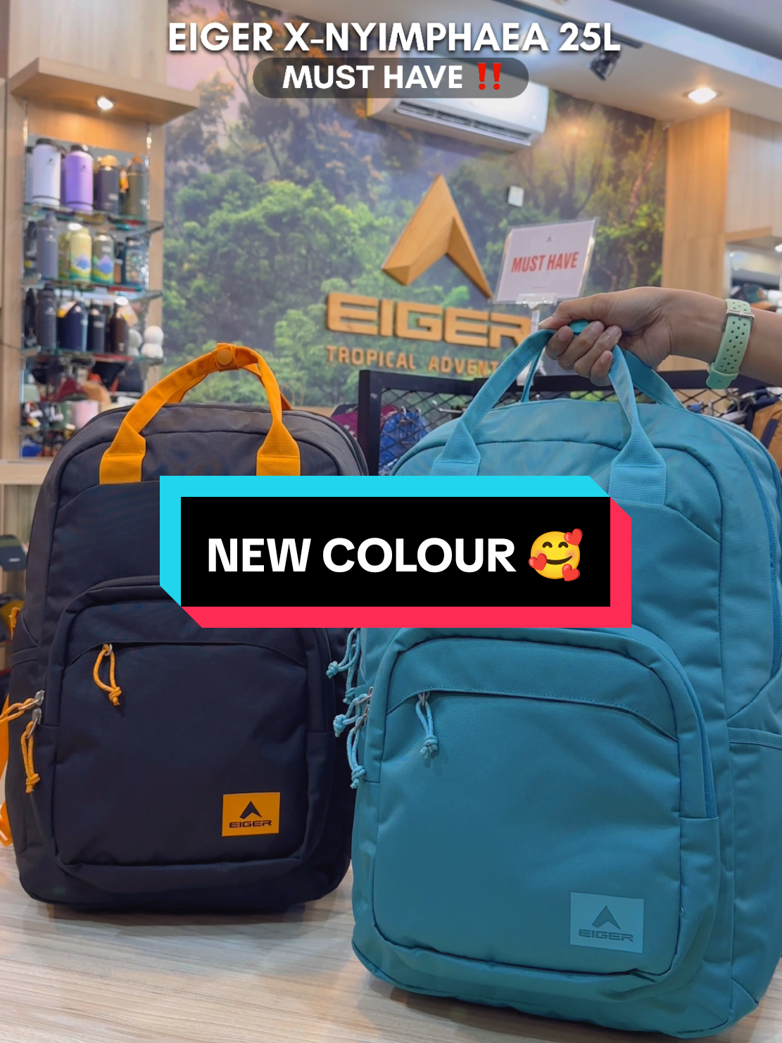 NEW COLOUR 😍 -- Saat beraktivitas sehari hari, pergi ke sekolah, kantor, ataupun hang out kamu bisa menggunakan X-Nyimphaea 25 untuk menyimpan keperluan harian kamu. Tas dari EIGER ini memiliki kompartemen utama yang luas dengan tambahan saku dokumen di dalamnya dan kompartemen khusus laptop 14”. Selain itu, ada sekat organizer dan gantungan kunci pada kompartemen bagian depan. Tas ini juga dilengkapi fitur dua saku samping, saku hand sanitizer, dan tali pegangan yang dirancang agar tas mudah dijangkau. Dimension 32 x 20 x 45 cm (Vol 25L) Fitur • Kompartemen utama dengan saku untuk menyimpan dokumen • Kompartemen khusus yang dapat memuat laptop 14” • Saku depan dengan organizer • Saku depan untuk menyimpan barang-barang kecil • 2 saku samping • Saku untuk menyimpan hand sanitizer di tali gendong • Pegangan untuk memudahkan membawa tas • Tali bahu dirancang secara ergonomis agar pas dipakai mengikuti bentuk tubuh wanita -- #EigerAdventure   #Eigermounteneering  #ranseleiger  #eigerian #eigerstorepalu           