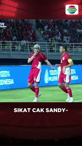 Masuk dan memberi perbedaan, Cak Sandy bikin happy!🔥 Semoga hari ini kasih yang terbaik cak!  #TimnasIndonesia #IndosiarSports #IndosiarRumahSepakbolaIndonesia #OlahragaTiktok #KitaGaruda 