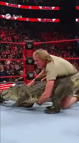 Steve Irwin vs. the Croc on WWE RAW… with a surprise challenger. #steveirwin #ai #crocodile #stingray #wweraw 