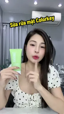 Sữa rửa mặt chiết xuất trà xanh nhà colorkey có hạt massage dịu nhẹ#suaruamat #gelruamat #ruamat #soncolorkey #nhunghaiphongreview 