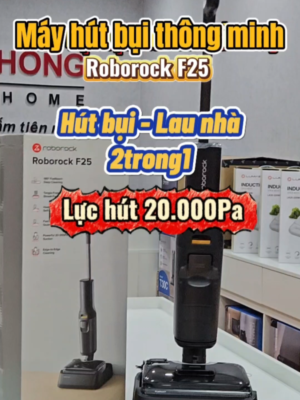 Máy hút bụi lau nhà cầm tay thông minh Roborock F25 - giải pháp lau dọn nhà cửa tiện lợi. #hiephongtechhome #robothutbuilaunha #mayhutbuilaunhacamtay #RoborockF25 #caylaunhathongminh 