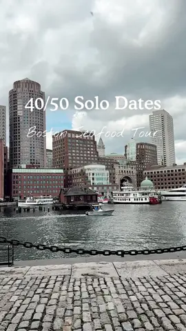🦞 40/50 Solo Dates  Boston Seafood Tour   The number one reason people come to Boston? The seafood! So come with me on a seafood tour for my solo date in this beautiful city. What surprised me most? How many locals joined the tour — because honestly, who wouldn’t want to know where to find the most authentic lobster roll in town? From creamy clam chowders to fresh oysters and buttery lobster rolls, I ended this solo date with a full heart (and an even fuller stomach). 💙 #seafoodtour #boston #solodate #solodateideas 