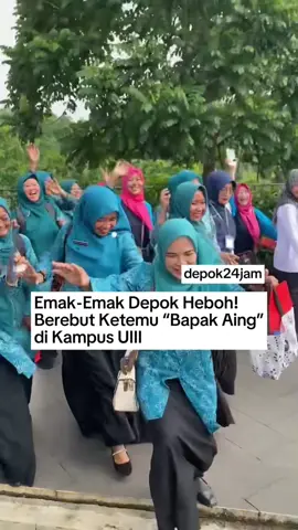 Emak-emak lari-larian mau ketemu Bapak Aing  Ibu-ibu PKK hingga pesapon di Kota Depok lari-larian menemui Gubernur Jawa Barat, Dedi Mulyadi atau kerap disapa 'Bapak Aing' di Kampus UIII, Depok.  KDM datang ke Kampus UIII untuk memberikan kuliah umum bertajuk “Bersama Membangun Jabar: Dari Kearifan Lokal ke Panggung Global”