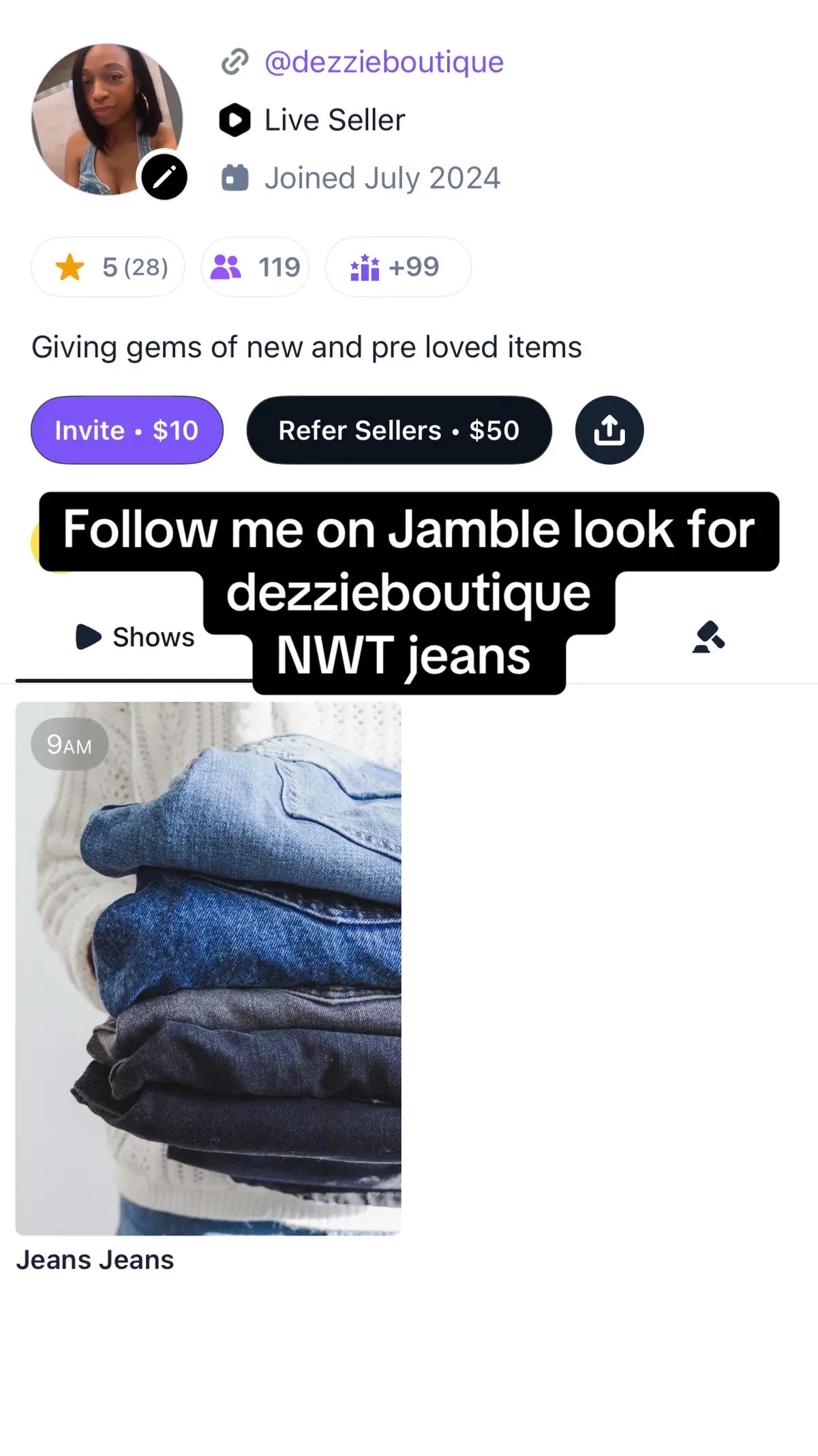 #jamble #thrift #liveshow 