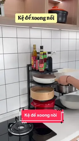 Kệ để xoong nồi nhiều tầng tùy ý điều chỉnh #giadungtienich #giadung #kedexoongnoi #kedenoichaonhieutang 