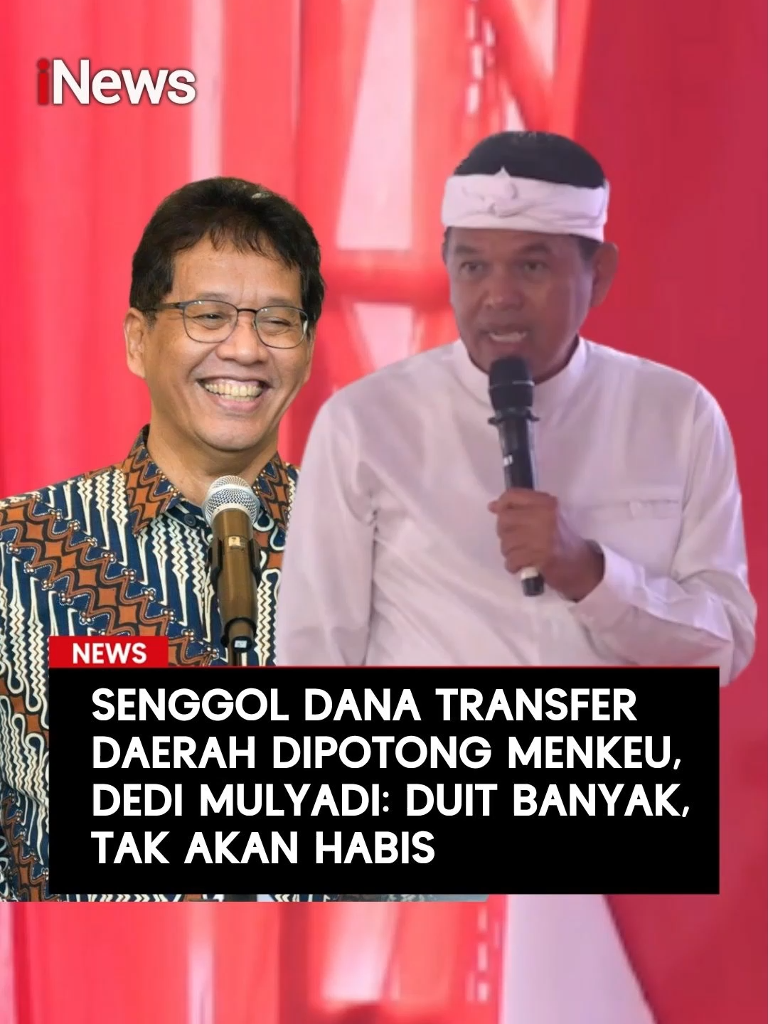 Gubernur Jawa Barat Dedi Mulyadi menanggapi santai pemangkasan dana transfer ke daerah (TKD) oleh pemerintah pusat pada tahun anggaran 2026. Meski Pemprov Jabar kehilangan Rp2,45 triliun, Dedi memastikan program pelatihan kerja tetap jalan. Menurutnya, dana daerah yang ada cukup untuk mendukung pelatihan tenaga kerja dan pemberian uang saku bagi peserta. “Dana transfer boleh dipotong, tapi duit kita tak akan habis,” tegas Dedi saat meluncurkan aplikasi Nyari Gawe di Indramayu, Selasa (7/10/2025). Baca selengkapnya di sini: https://www.inews.id/tag/dedi-mulyadi #DediMulyadi #GubernurJabar, #DanaTransfer #Menkeu #Purbaya