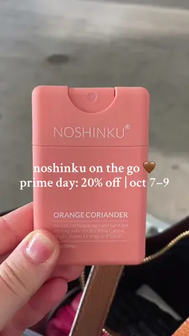 On-the-go freshness made easy 🌿  My @Noshinku sprayer is always with me—sleek, hydrating, and perfect for Fall 🍂 Snag yours during Amazon Prime Day Oct 7–9 for 20% off! #primedaydeals #noshinku #amazonprimeday #amazonfinds #handsanitizer 
