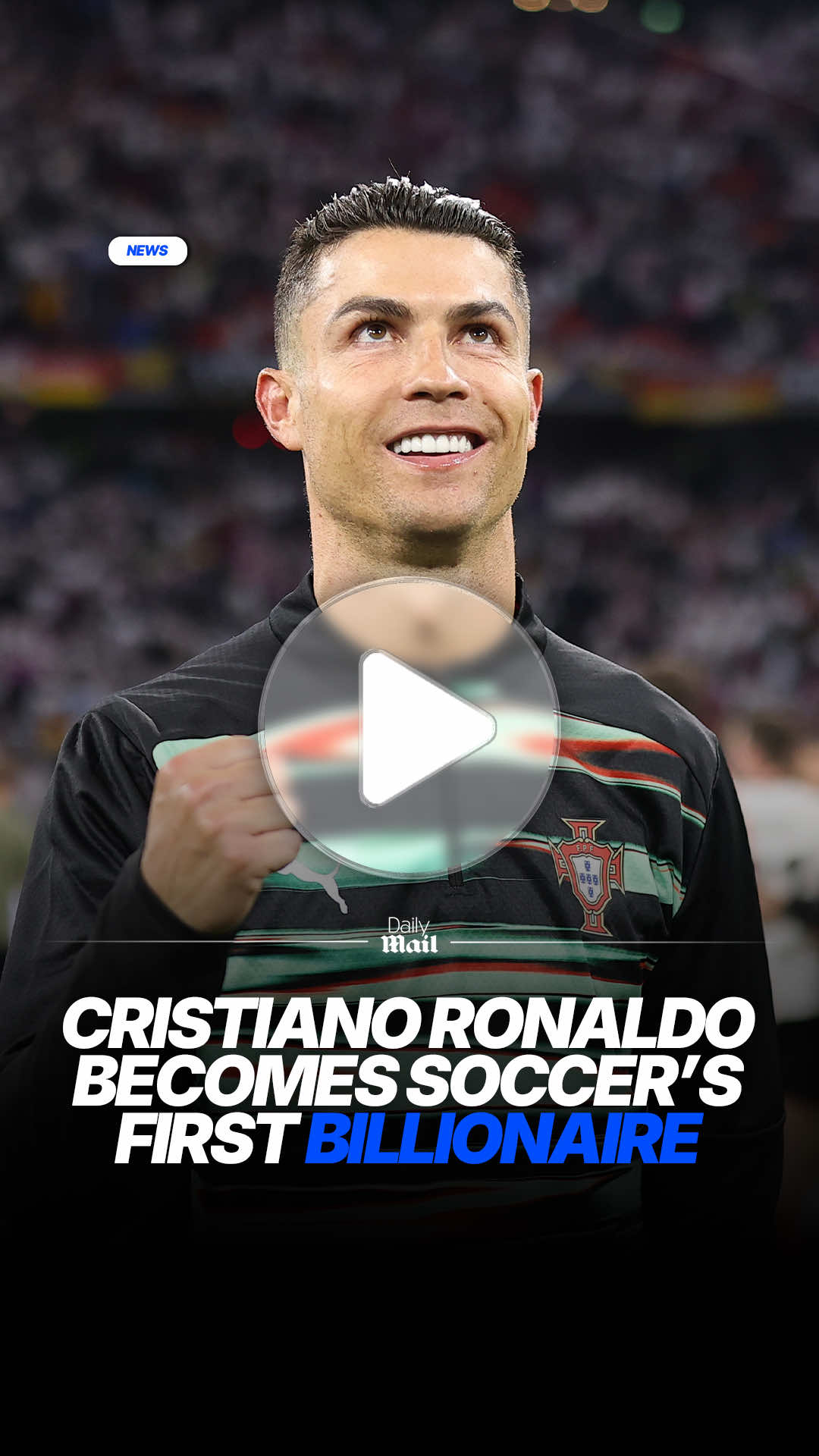 Follow our new page @This Is Money 🤑 Cristiano Ronaldo has been declared soccer’s first billionaire after his staggering net worth was calculated 💸 The 40-year-old is said to be worth $1.4 billion after finance experts Bloomberg took a deep dive into his career earnings, investments and endorsement deals 📈 #news #dailymail #money #cristianoronaldo #Soccer
