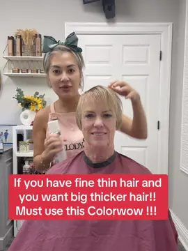 If you have fine thin hair and you want big thicker hair!! Must use this Colorwow !!! #colorwow #thinhair #hairtransformation #falldealsforyou #tiktokshopblackfriday 