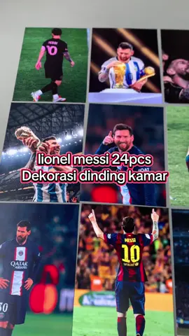poster messi 24pcs dekorasi dinding kamar#messi_king #messi #dekorasikamar #poster #fyp 