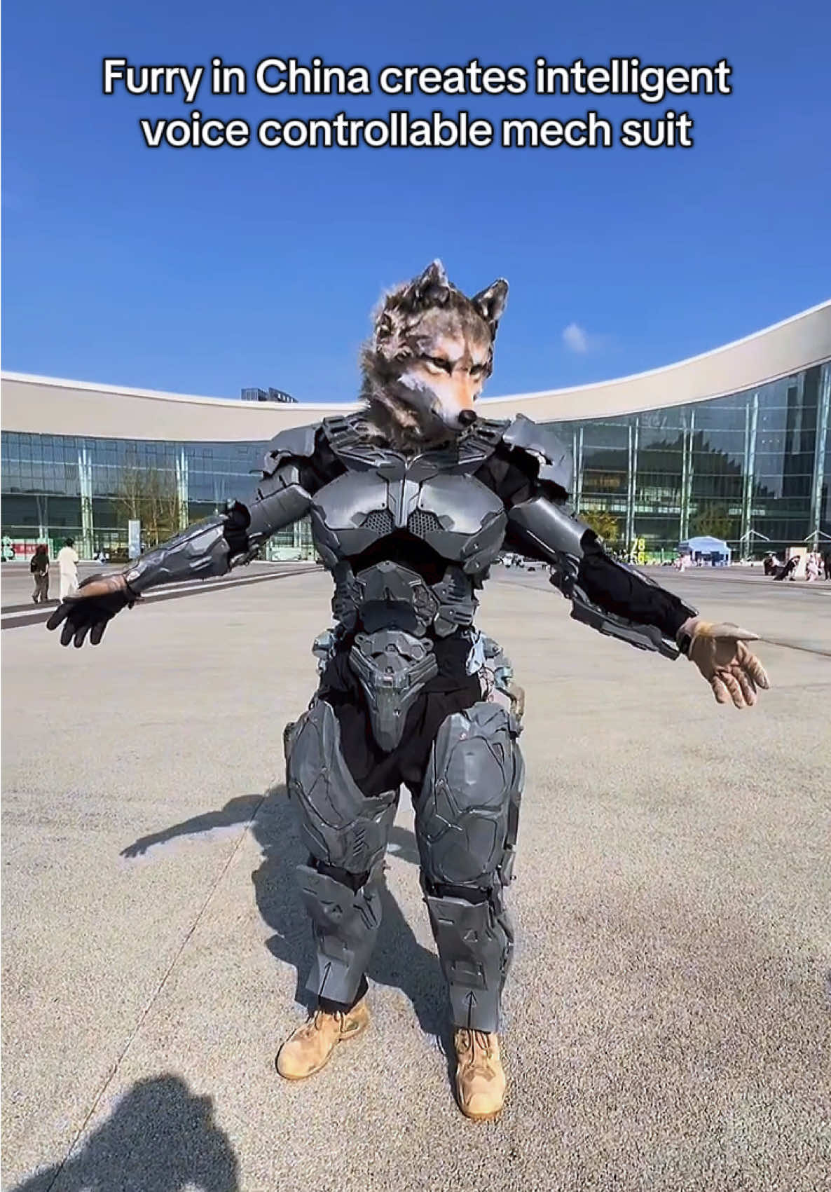 A student from Chongqing University created this elaborate and handmade mech suit with it's own voice controllable AI smart assistant that can activate and deactivate it on the spot! The creator said not to overhype it and that it was made purely out of personal interest. What do you think? ‎  ⭐️ When shopping for fursuits and accessories at @Dokidoki Furrystudio , use code 